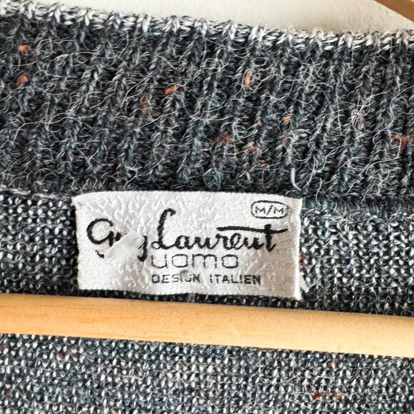 Guy Laurent Uomo Grey Ombre V Neck Cardigan M - Picture 4 of 6